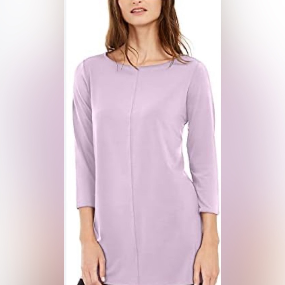 NWOT Alfani top and pants lavender color Large top size 14 pants